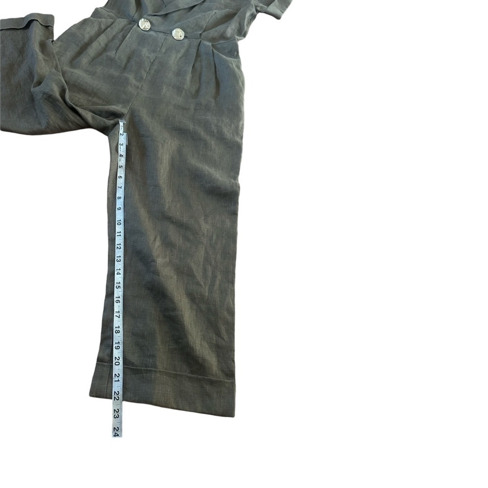 Nicholas “Rumi” Linen jumpsuit in Olive - Picture 11 of 13